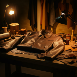 Antique Brown Leather Craftsmanship in Sialkot - Chamois