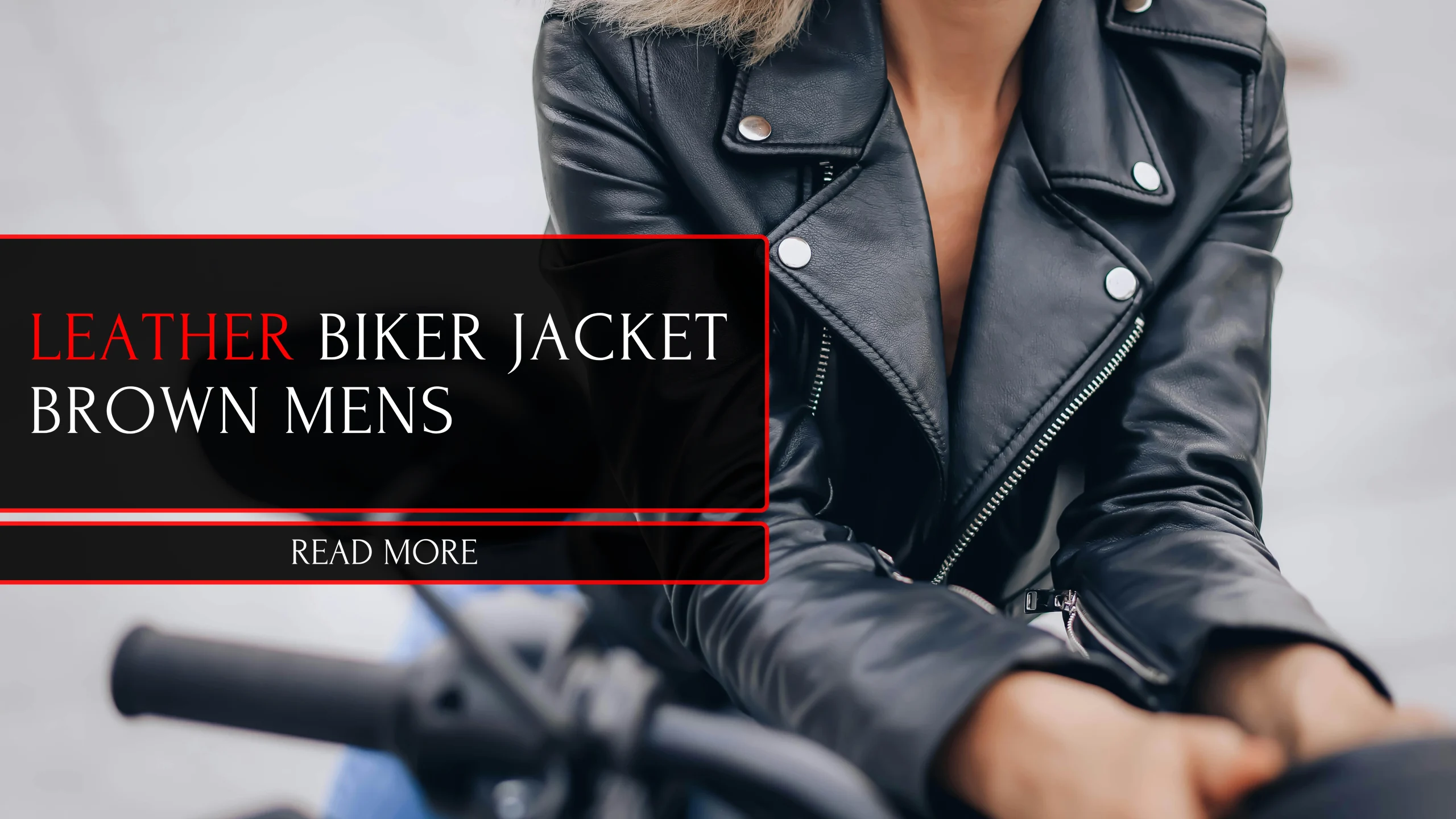 Leather Biker Jacket Brown Mens | Chamois Sialkot